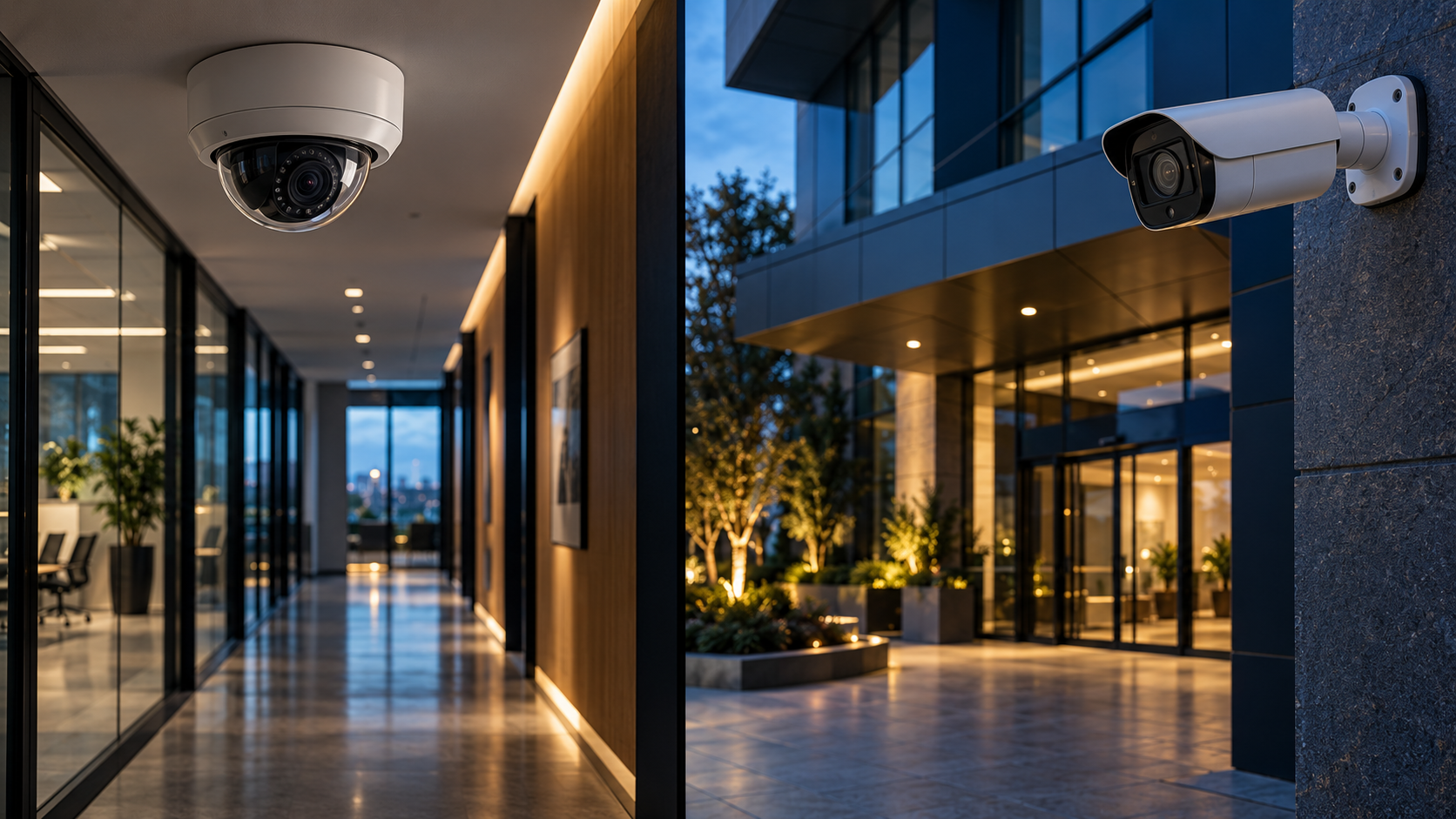 Indoor dome and outdoor bullet CCTV cameras